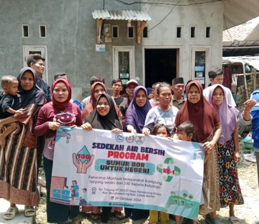 Penyaluran Sumur Bor Ke-1 Kp. Tanjong, Desa. Narimbang. Lebak Banten